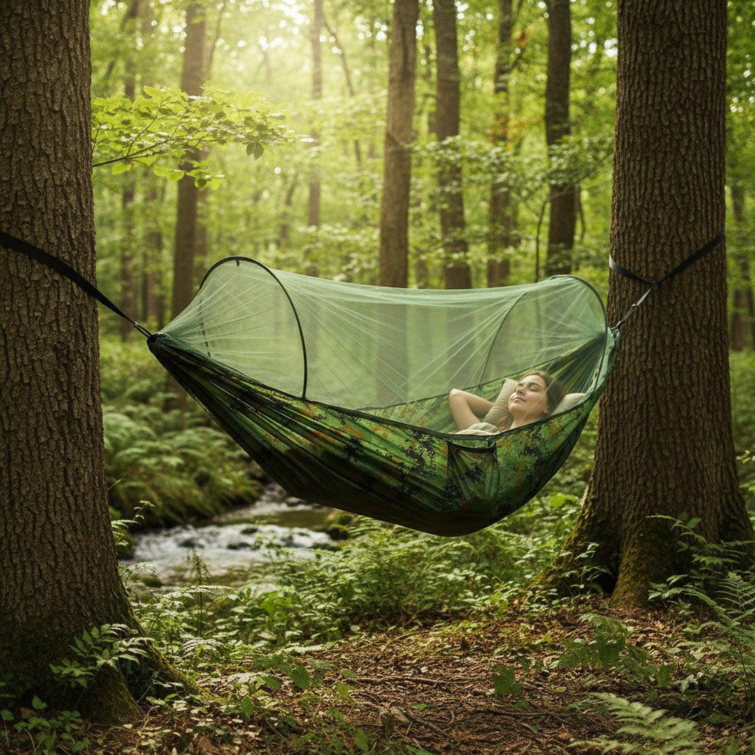 Outdoor Hängematte mit Tragetasche und Wetterfestem Material | Ideal für Entspannung im Freien 4