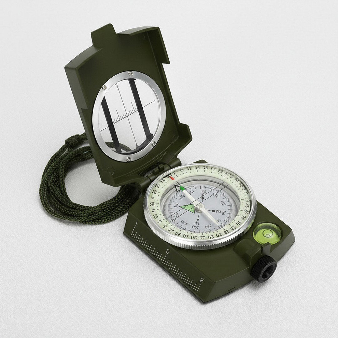 Outdoor Kompass | Präziser Navigationskompass mit Libelle & Lanyard | Ideal für Camping und Wandern 6