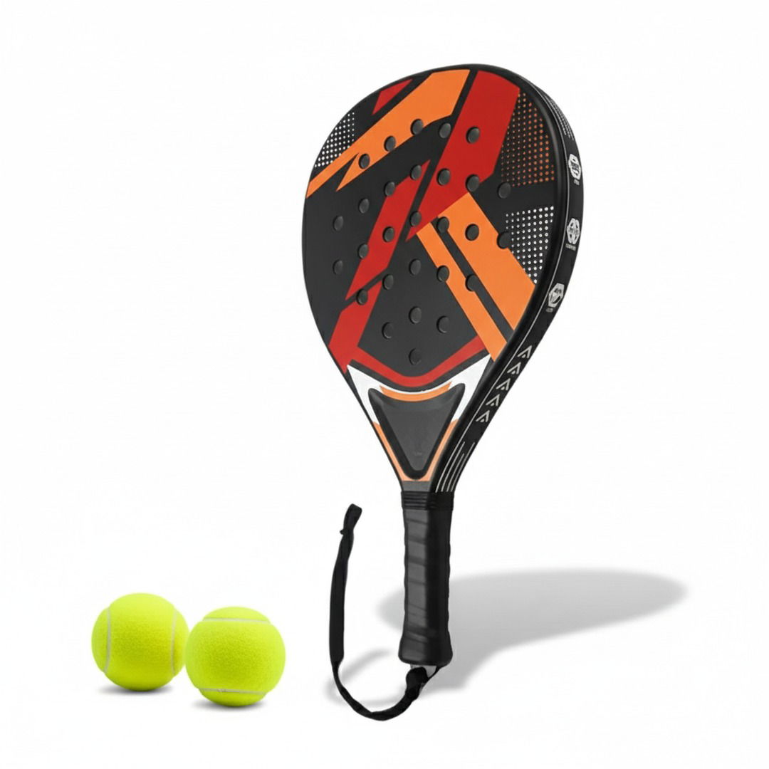 Padel-Tennisschläger für Anfänger | Langlebiger Anti-Vibrations-Griff für Optimalen Komfort und Kontrolle 0