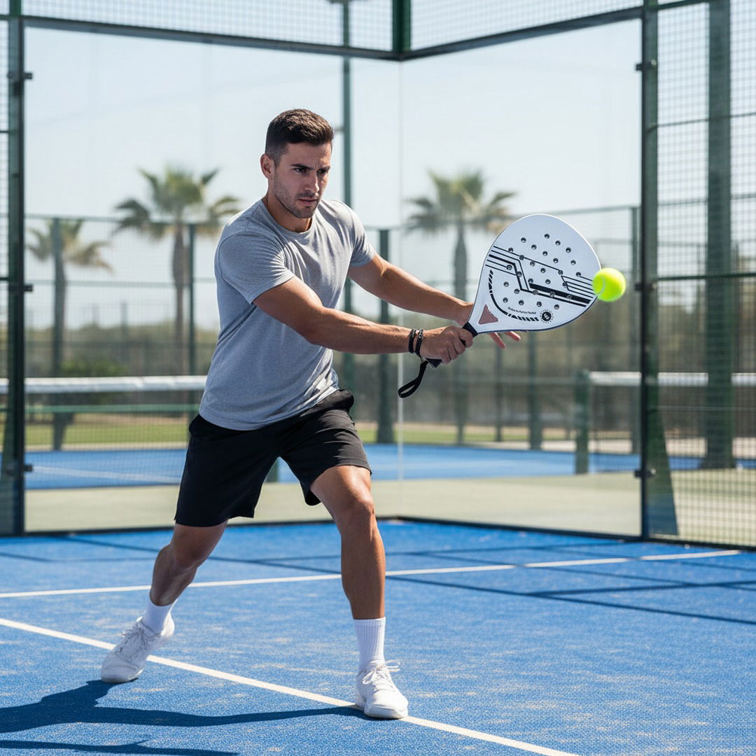 Padel-Tennisschläger für Anfänger | Langlebiger Komfortgriff für optimale Kontrolle und präzises Spiel 0