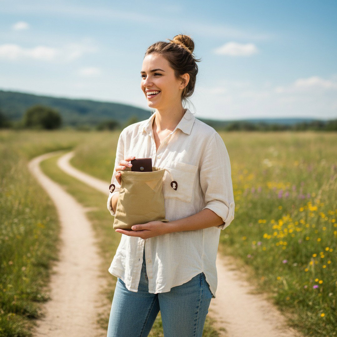 Praktische Gürteltasche Damen | Robuste Outdoor-Falttasche mit Verstellbarem Gürtel | Ideal für Wandern und Camping 8