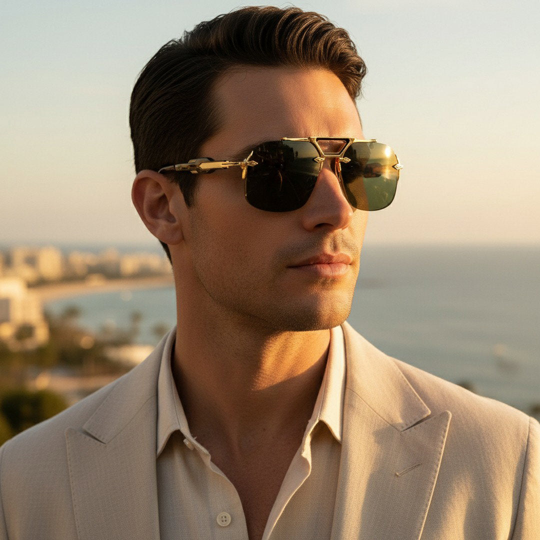 Randlose Oversized Sonnenbrille für Herren & Damen mit UV400-Schutz | Futuristisches Design für Stil und Komfort 5