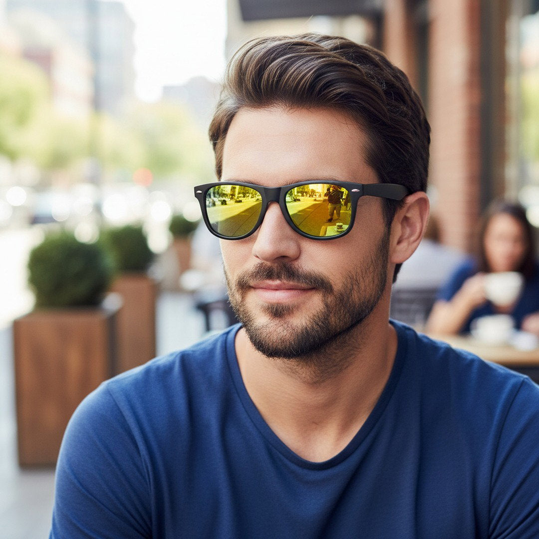 Retro Sonnenbrille | Polarisierte 80er-Jahre-Sonnenbrille mit UV400 Schutz | Unisex für Klare Sicht und Stil 0