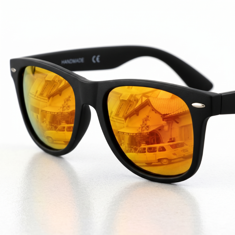 Retro Sonnenbrille | Polarisierte 80er-Jahre-Sonnenbrille mit UV400 Schutz | Unisex für Klare Sicht und Stil 0