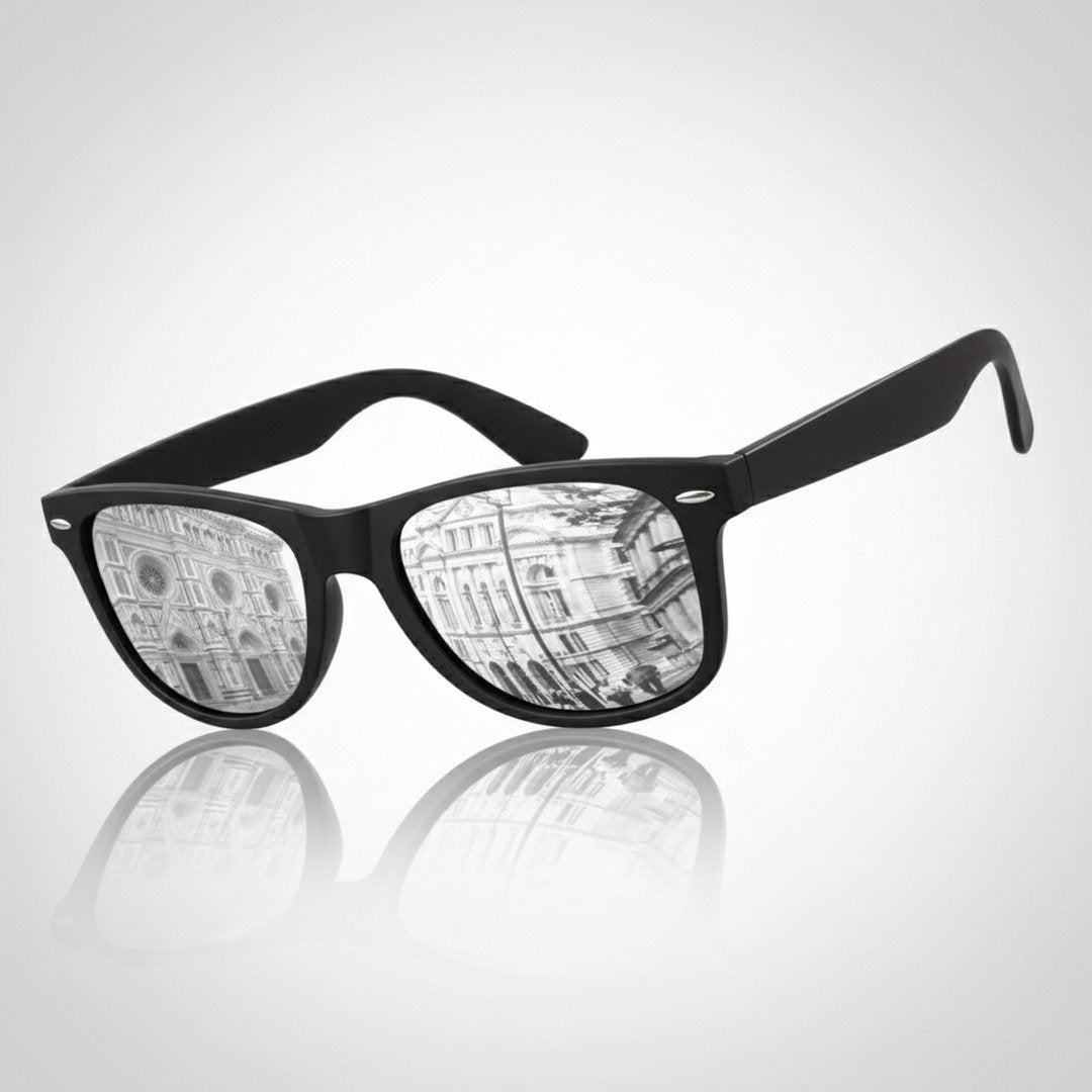 Retro Sonnenbrille | Polarisierte 80er-Jahre-Sonnenbrille mit UV400 Schutz | Unisex für Klare Sicht und Stil 0