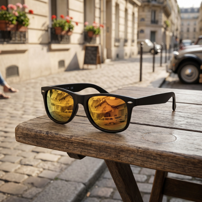 Retro Sonnenbrille | Polarisierte 80er-Jahre-Sonnenbrille mit UV400 Schutz | Unisex für Klare Sicht und Stil 0