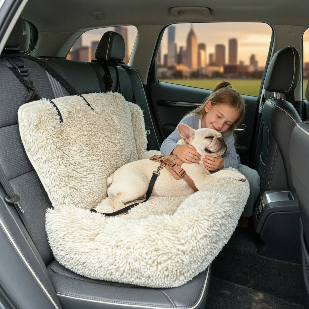 RideBuddy | Hunde Autositz mit Sicherheitsleine & Rutschfestem Boden | Komfortabel für Sichere Autofahrten 4