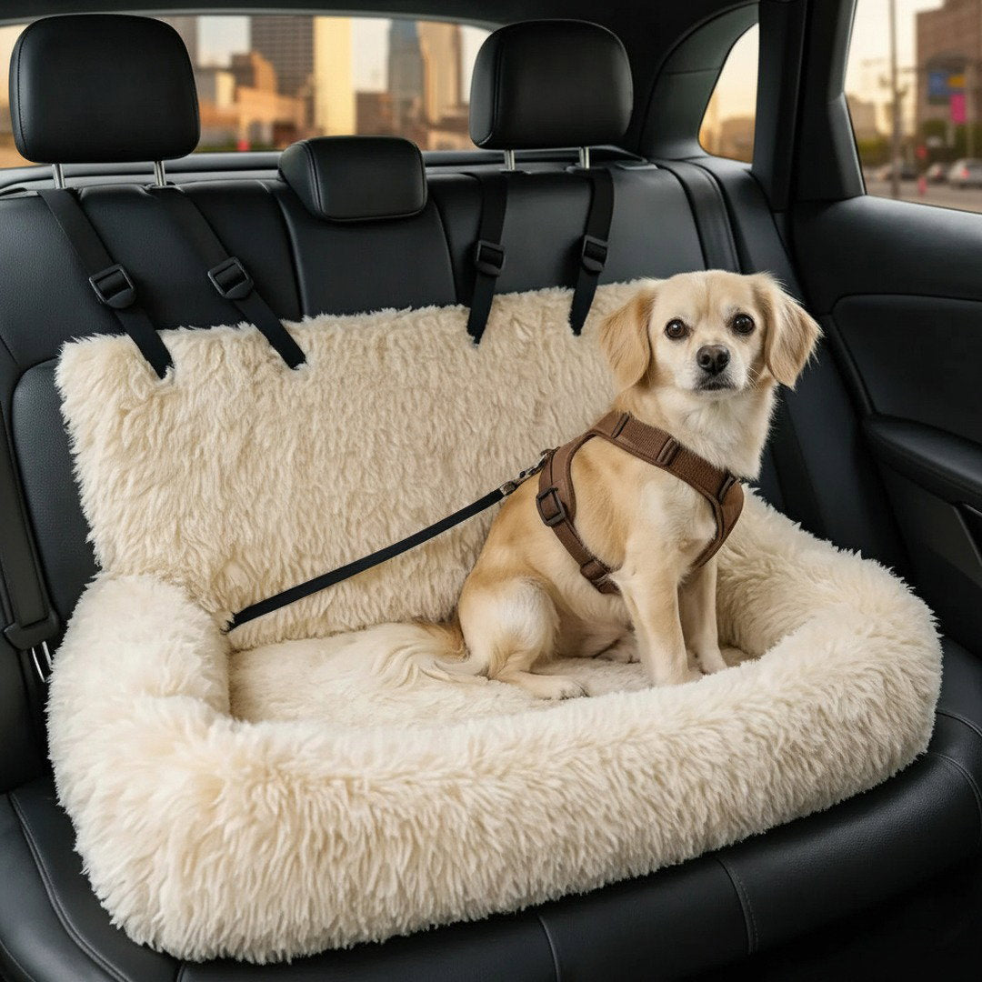 RideBuddy | Hunde Autositz mit Sicherheitsleine & Rutschfestem Boden | Komfortabel für Sichere Autofahrten 4