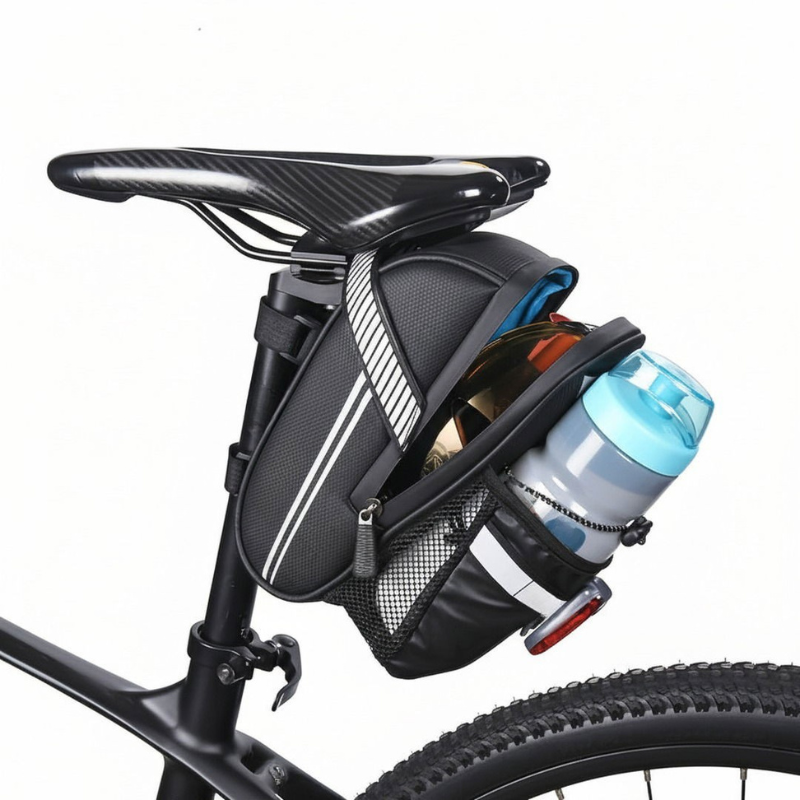 RideSafe | Fahrradtasche mit Reflektierenden Streifen und Wasserabweisendem Material | Große Satteltasche für Sichere Aufbewahrung 7