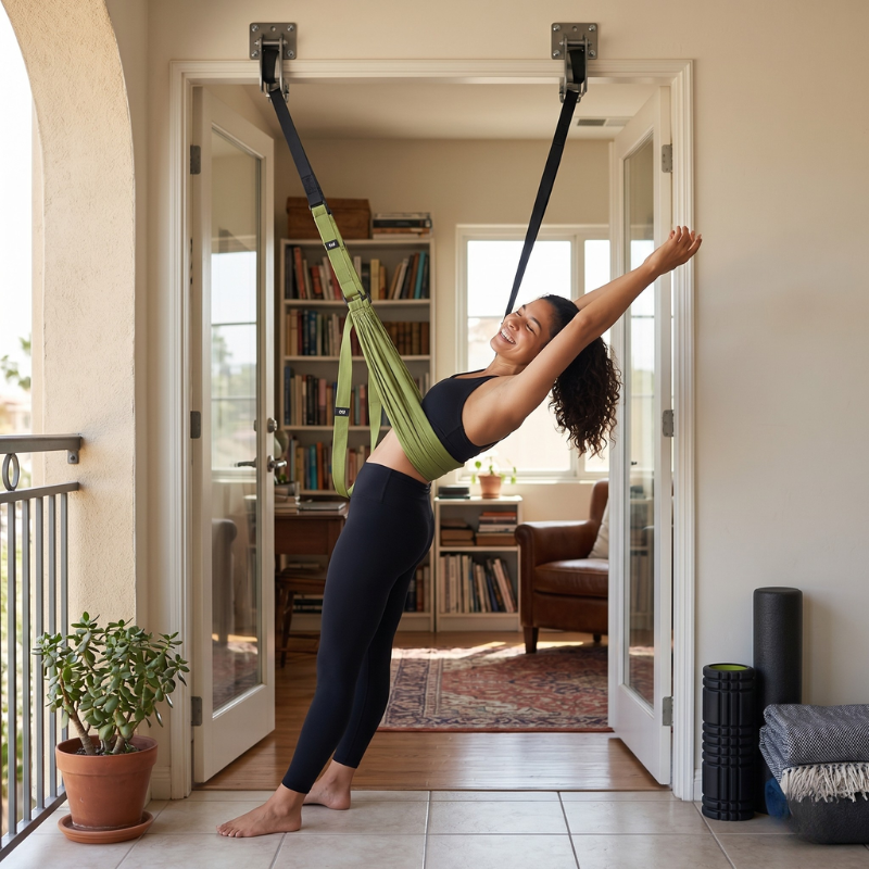 Rücken-Retter | Professioneller Inversions-Trainer mit Verstellbarem Yoga-Wandseil | Effektive Wirbelsäulendehnung für Rückenstärkung 1