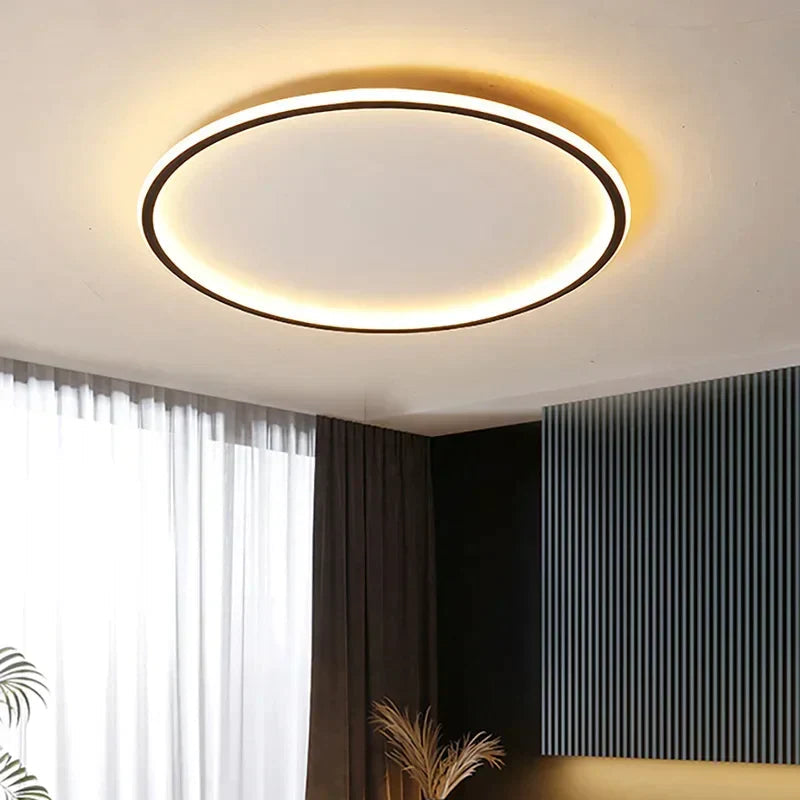 Runde LED Deckenleuchte | Skandinavisches Design mit Angenehmer Ausleuchtung für Wohnzimmer und Schlafzimmer 0