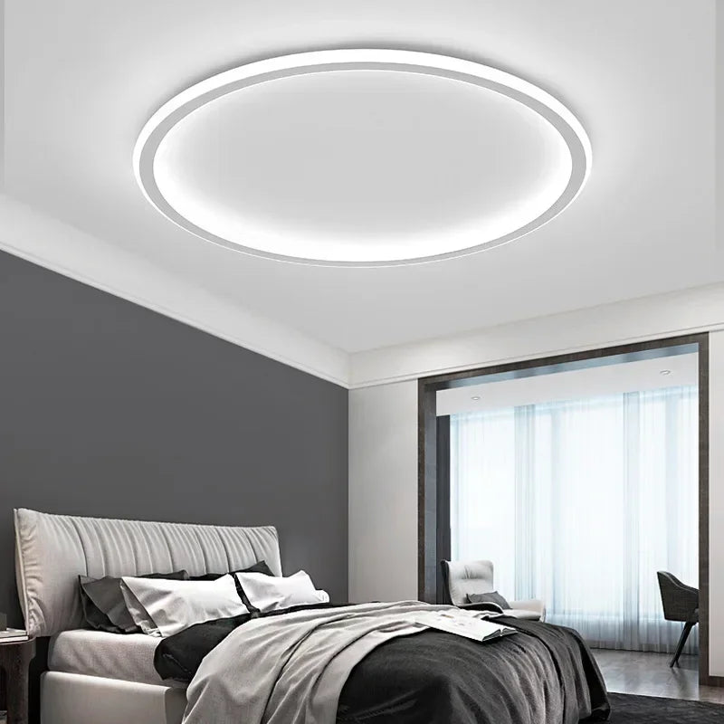 Runde LED Deckenleuchte | Skandinavisches Design mit Angenehmer Ausleuchtung für Wohnzimmer und Schlafzimmer 3