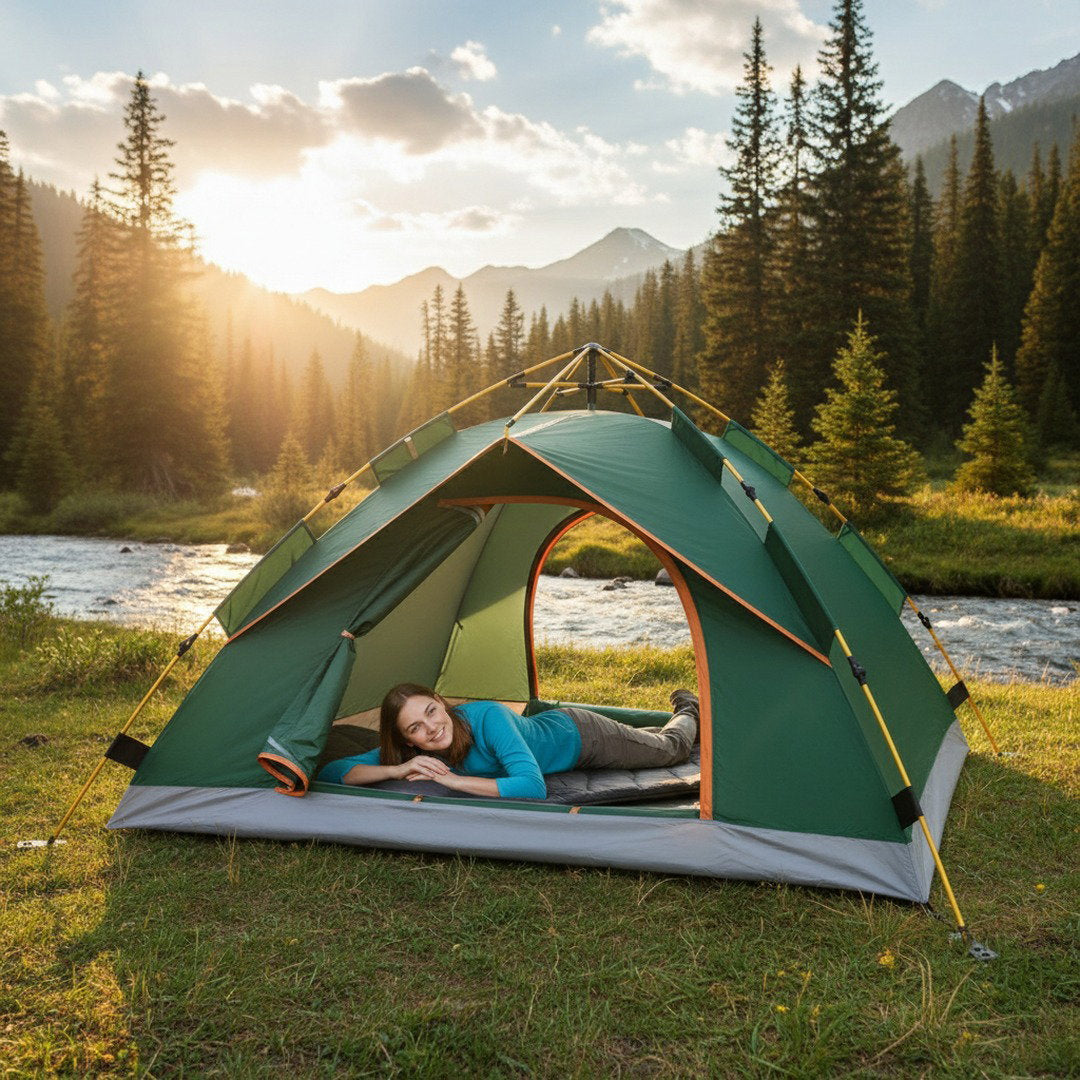 Schnellaufbau Zelt | Aufblasbares Zelt für 4 Personen mit 3-Sekunden-Aufbau | Wetterfestes Campingzelt für Outdoor-Abenteuer 8