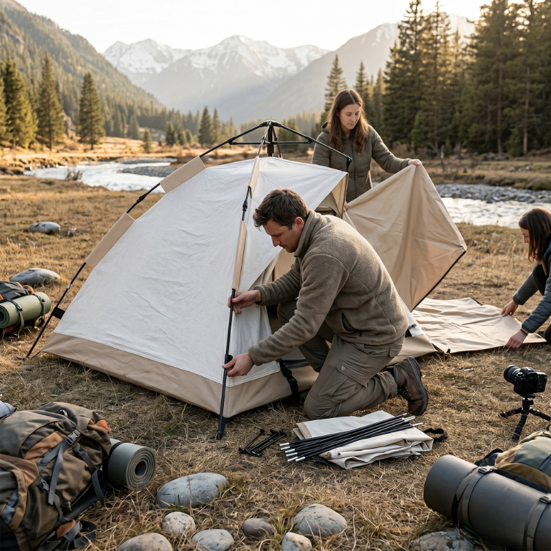 Schnellaufbau Zelt | Aufblasbares Zelt für 4 Personen mit 3-Sekunden-Aufbau | Wetterfestes Campingzelt für Outdoor-Abenteuer 8