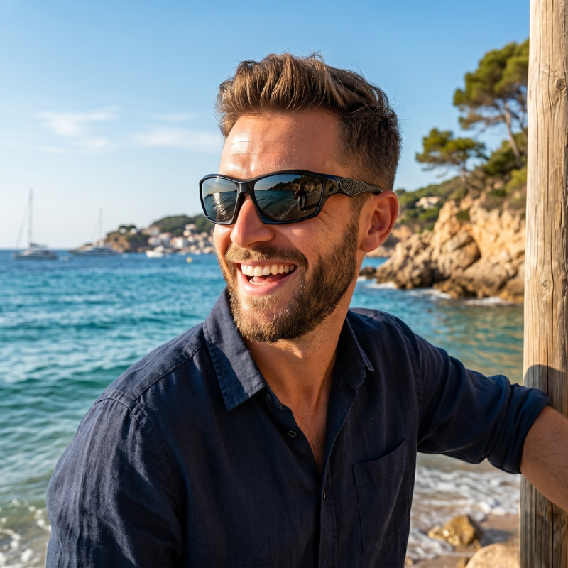 Sportliche UV400 Sonnenbrille für Herren & Damen mit Polarisierung | Optimaler Schutz und klare Sicht bei Outdoor-Aktivitäten 6