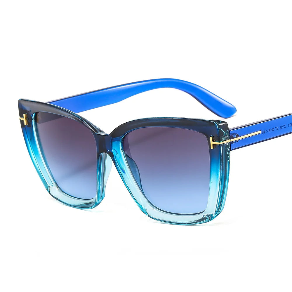 Stylische Cat-Eye Sonnenbrille mit UV400-Schutz und Farbverlauf für modernen Look 5