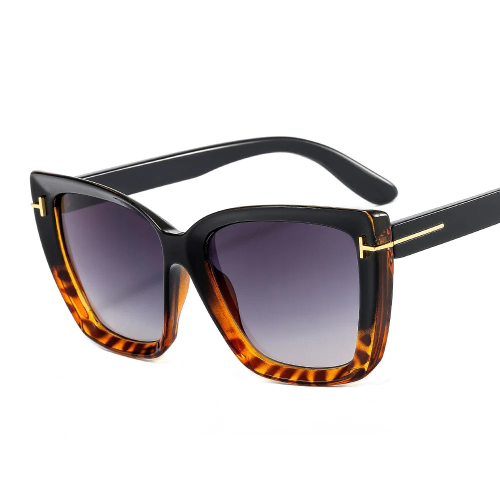 Stylische Cat-Eye Sonnenbrille mit UV400-Schutz und Farbverlauf für modernen Look 6