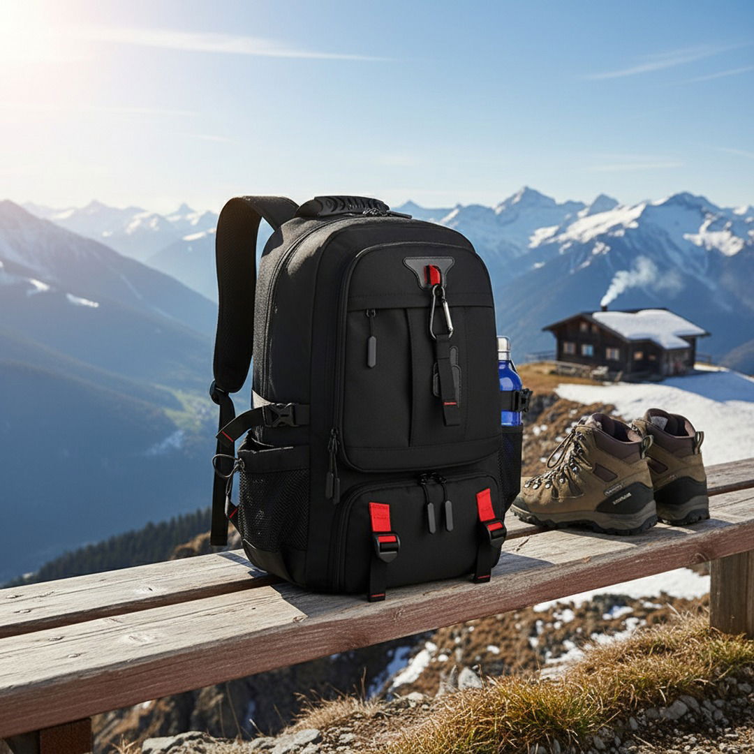TechTrek Pro | Rucksack Herren mit USB-Ladeanschluss & Intelligenter Organisation | Ideal für Abenteuer und Remote-Arbeit 3