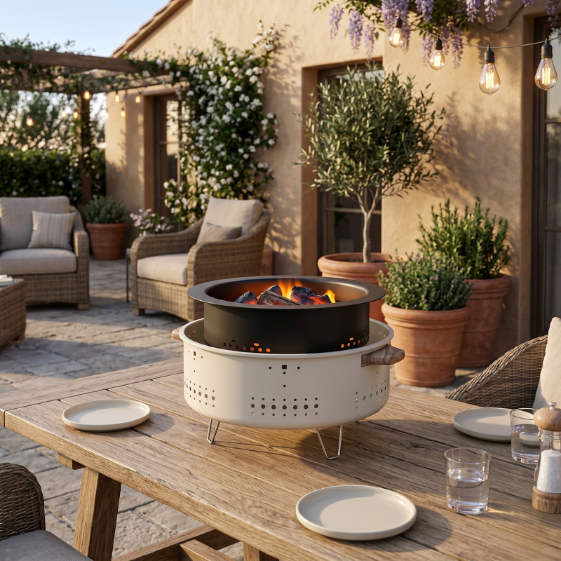 Tragbarer Tischgrill | Rauchfreier Tischgrill mit Kompaktem Design | Ideal für Picknicks und Camping 4