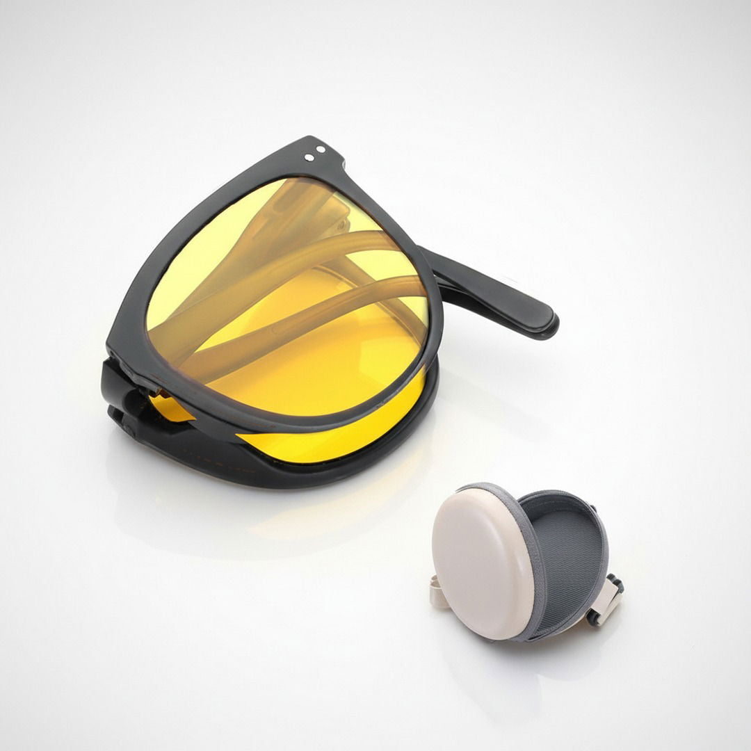 Unisex Faltbare Polycarbonat Sonnenbrille | Retro Ovales UV400 Schutzaccessoire für Sommer 2025 0