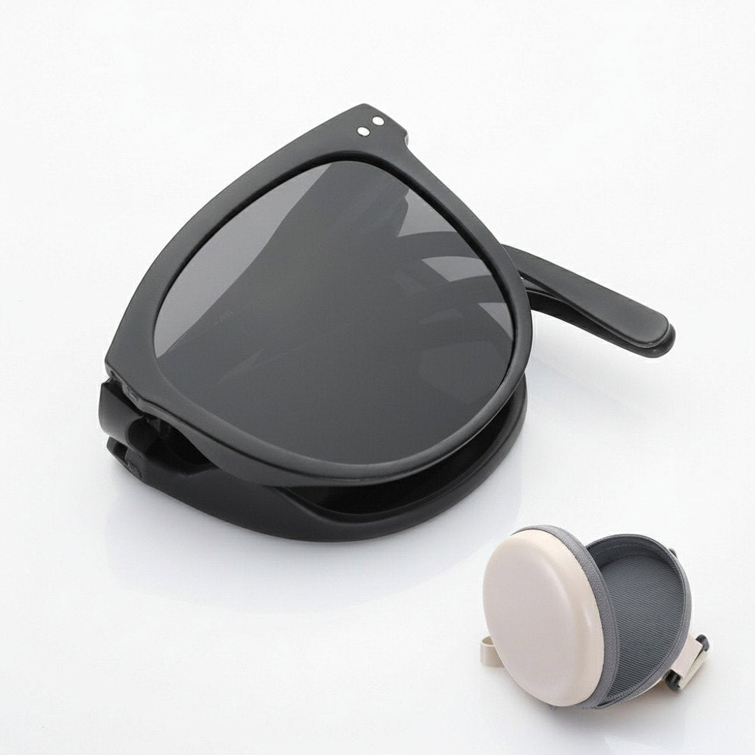 Unisex Faltbare Polycarbonat Sonnenbrille | Retro Ovales UV400 Schutzaccessoire für Sommer 2025 0