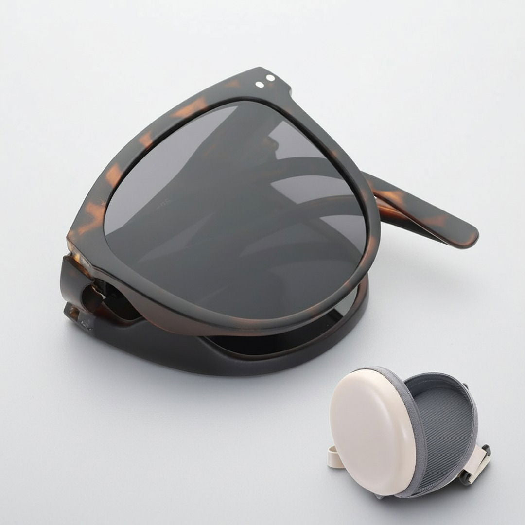 Unisex Faltbare Polycarbonat Sonnenbrille | Retro Ovales UV400 Schutzaccessoire für Sommer 2025 0