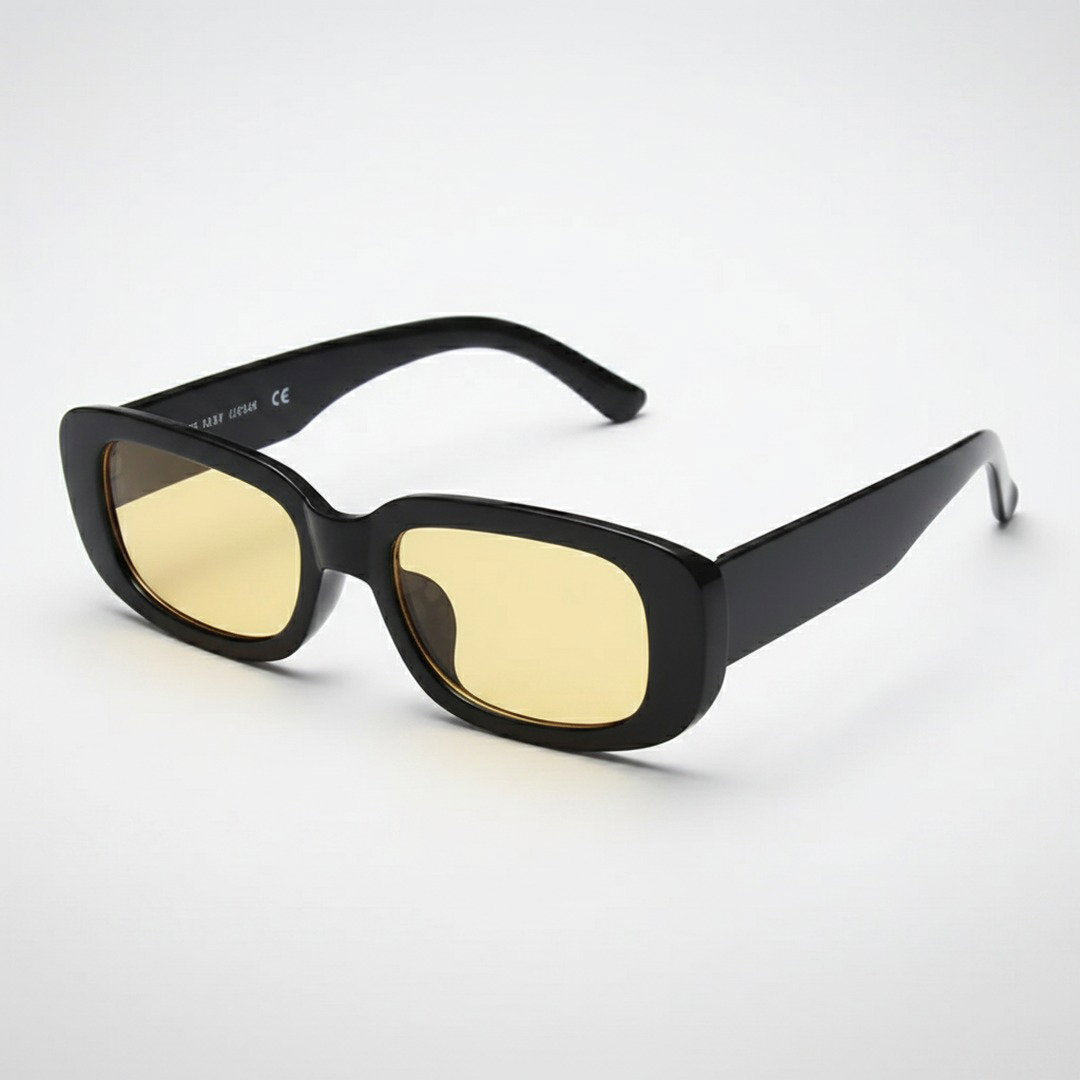Unisex Retro-Vintage Kunststoff Sonnenbrille | Stilvolles Rechteckiges Design für Sommer 13