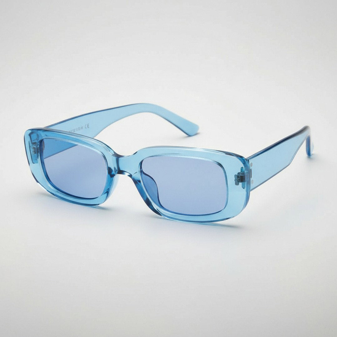 Unisex Retro-Vintage Kunststoff Sonnenbrille | Stilvolles Rechteckiges Design für Sommer 13