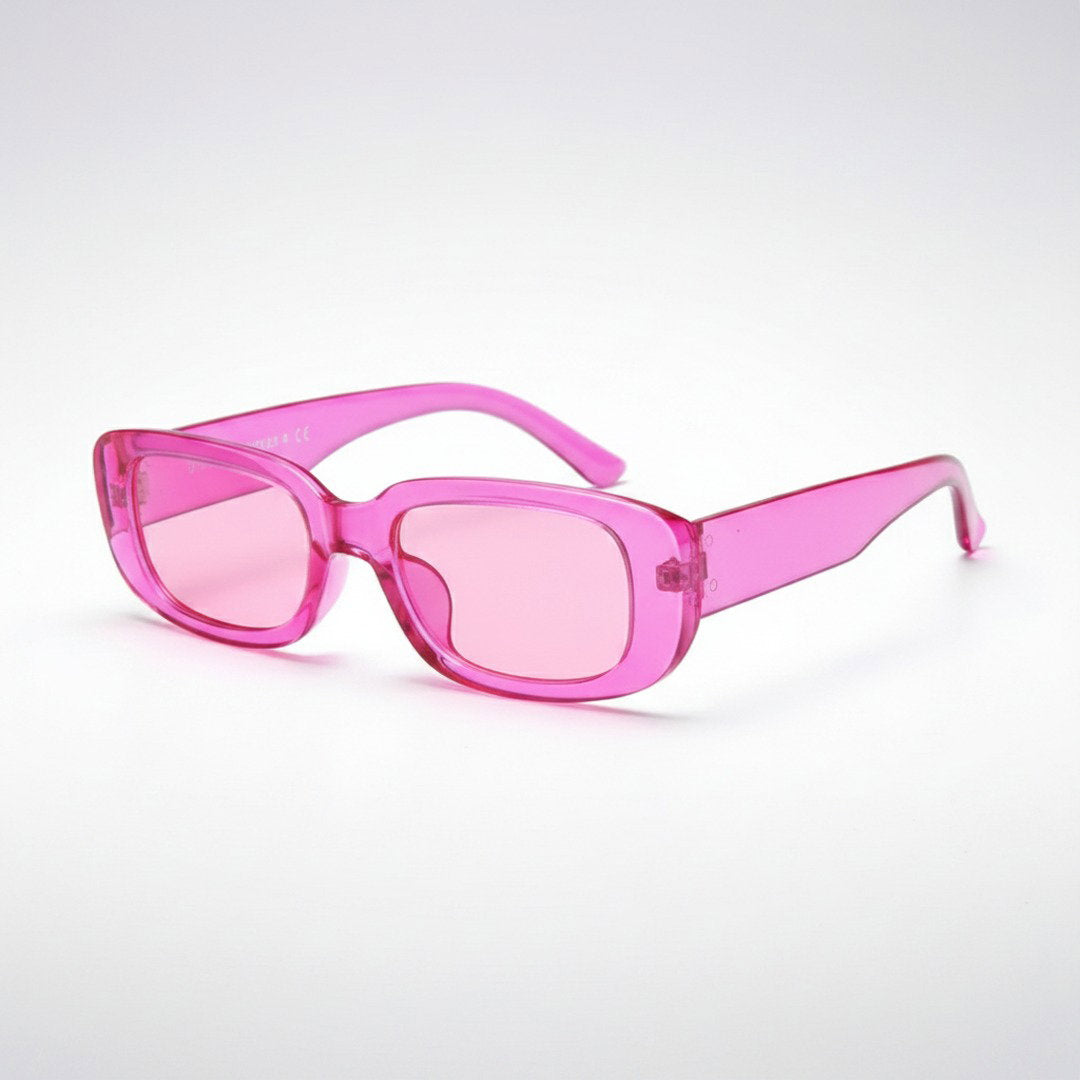 Unisex Retro-Vintage Kunststoff Sonnenbrille | Stilvolles Rechteckiges Design für Sommer 13