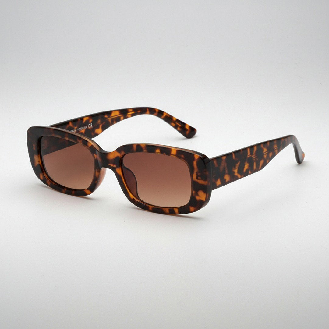 Unisex Retro-Vintage Kunststoff Sonnenbrille | Stilvolles Rechteckiges Design für Sommer 13