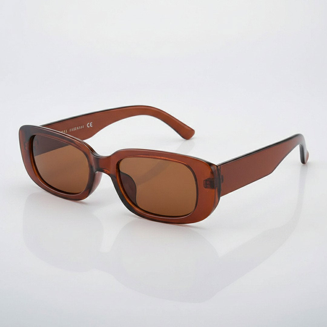 Unisex Retro-Vintage Kunststoff Sonnenbrille | Stilvolles Rechteckiges Design für Sommer 13