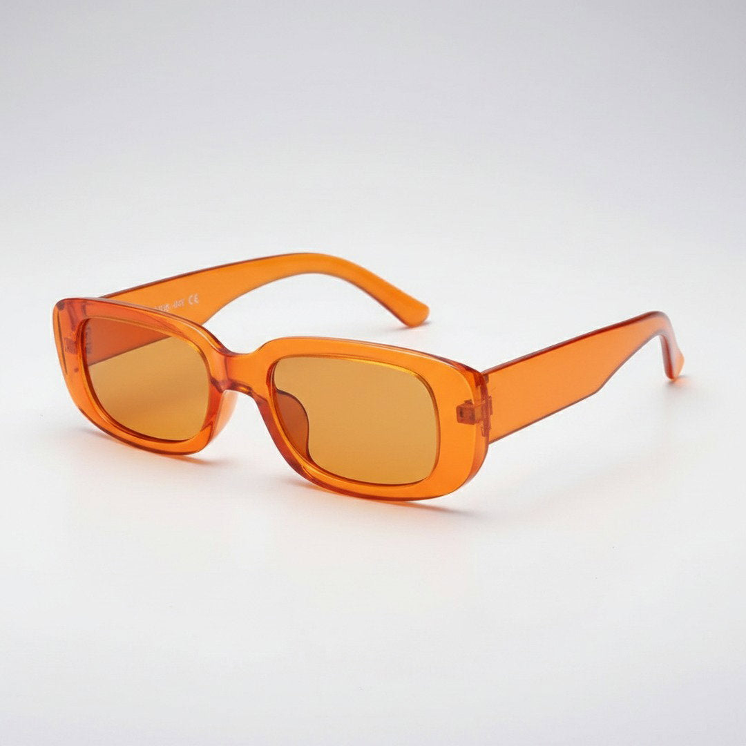 Unisex Retro-Vintage Kunststoff Sonnenbrille | Stilvolles Rechteckiges Design für Sommer 13