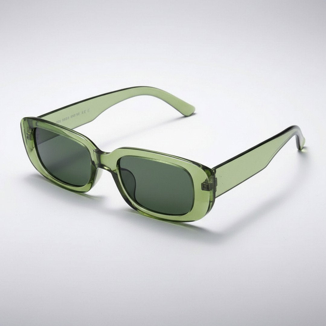 Unisex Retro-Vintage Kunststoff Sonnenbrille | Stilvolles Rechteckiges Design für Sommer 13