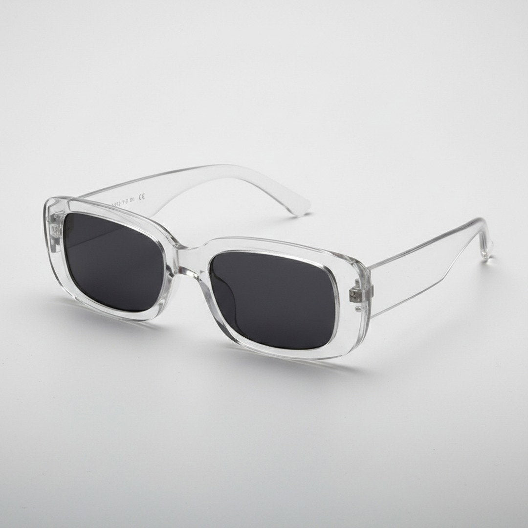 Unisex Retro-Vintage Kunststoff Sonnenbrille | Stilvolles Rechteckiges Design für Sommer 13