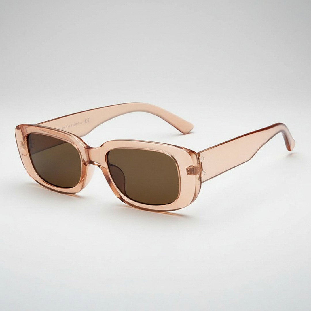 Unisex Retro-Vintage Kunststoff Sonnenbrille | Stilvolles Rechteckiges Design für Sommer 13