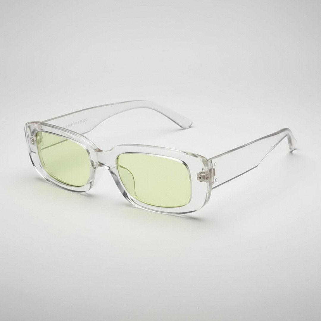 Unisex Retro-Vintage Kunststoff Sonnenbrille | Stilvolles Rechteckiges Design für Sommer 13