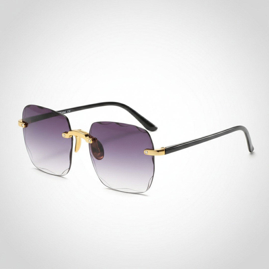 Unisex Ultraleichte Randlose Sonnenbrille | Vintage UV400 Schutzbrille für Sommer 6