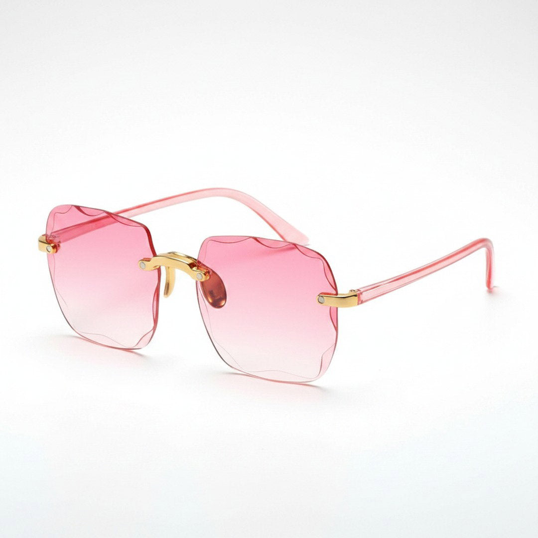 Unisex Ultraleichte Randlose Sonnenbrille | Vintage UV400 Schutzbrille für Sommer 6