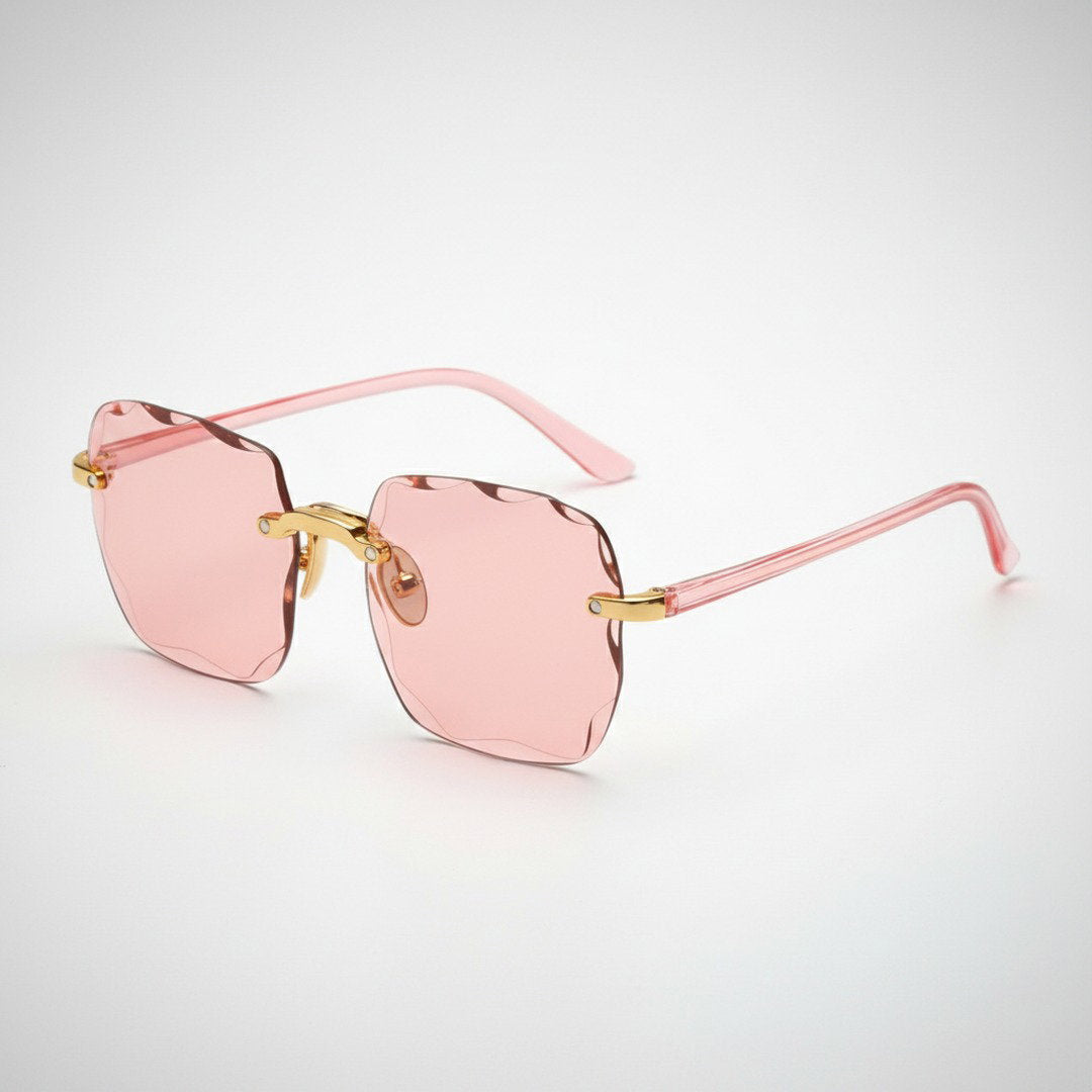Unisex Ultraleichte Randlose Sonnenbrille | Vintage UV400 Schutzbrille für Sommer 6