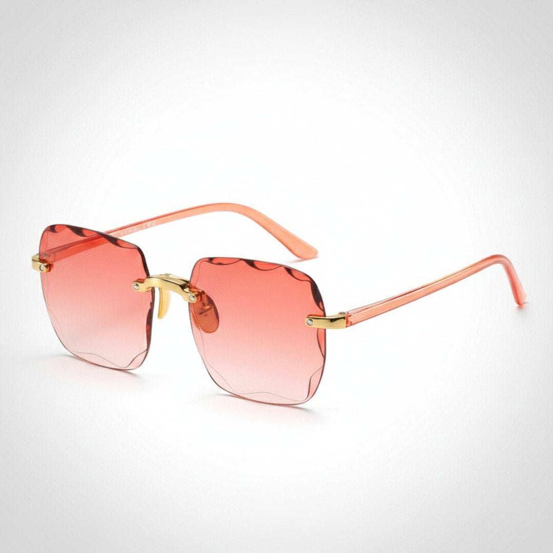 Unisex Ultraleichte Randlose Sonnenbrille | Vintage UV400 Schutzbrille für Sommer 6
