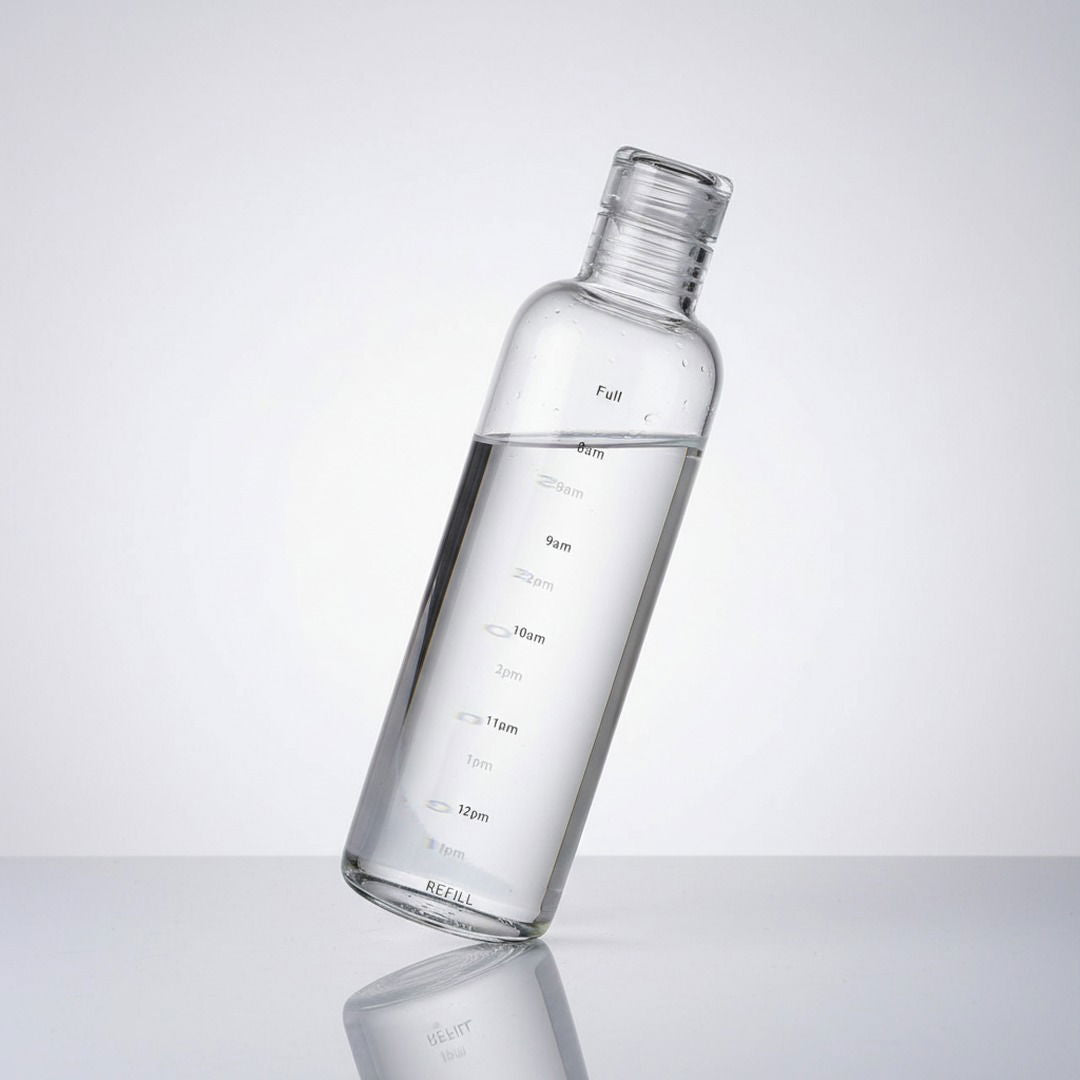 Vielseitige Trinkflasche | Auslaufsichere Wasserflasche mit Zeitskala | Ideal für Kinder und Erwachsene zur Hydration 3