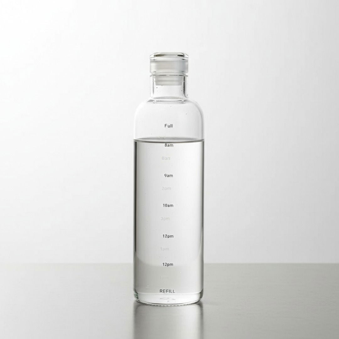 Vielseitige Trinkflasche | Auslaufsichere Wasserflasche mit Zeitskala | Ideal für Kinder und Erwachsene zur Hydration 3