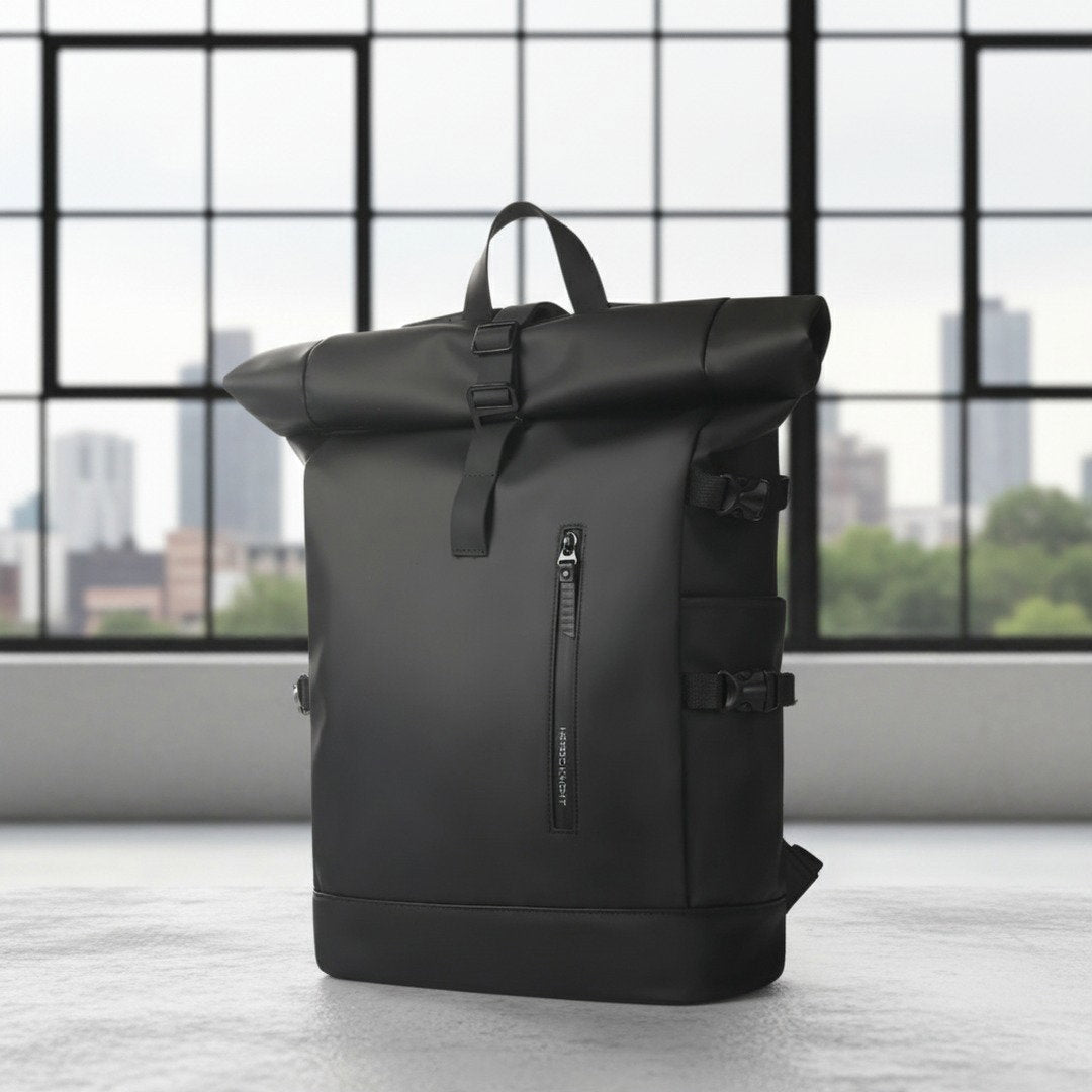 Vielseitiger Rolltop Rucksack | Wasserdichtes Design mit Ergonomischen Tragegurten für Alltag und Reisen 7