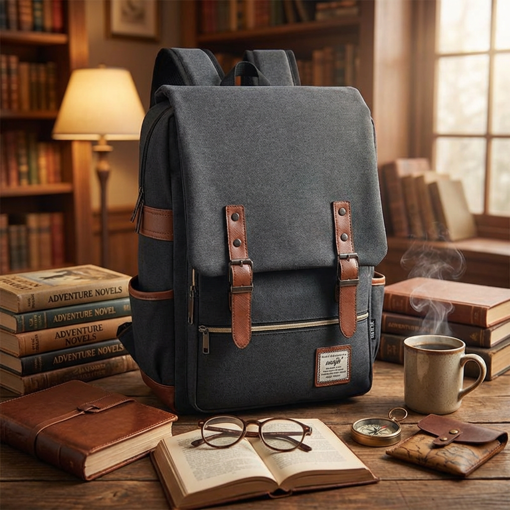 Vintage Oxford | Rucksack Damen mit Wasserabweisendem Stoff | Stylischer Begleiter für Reisen und Studium 1