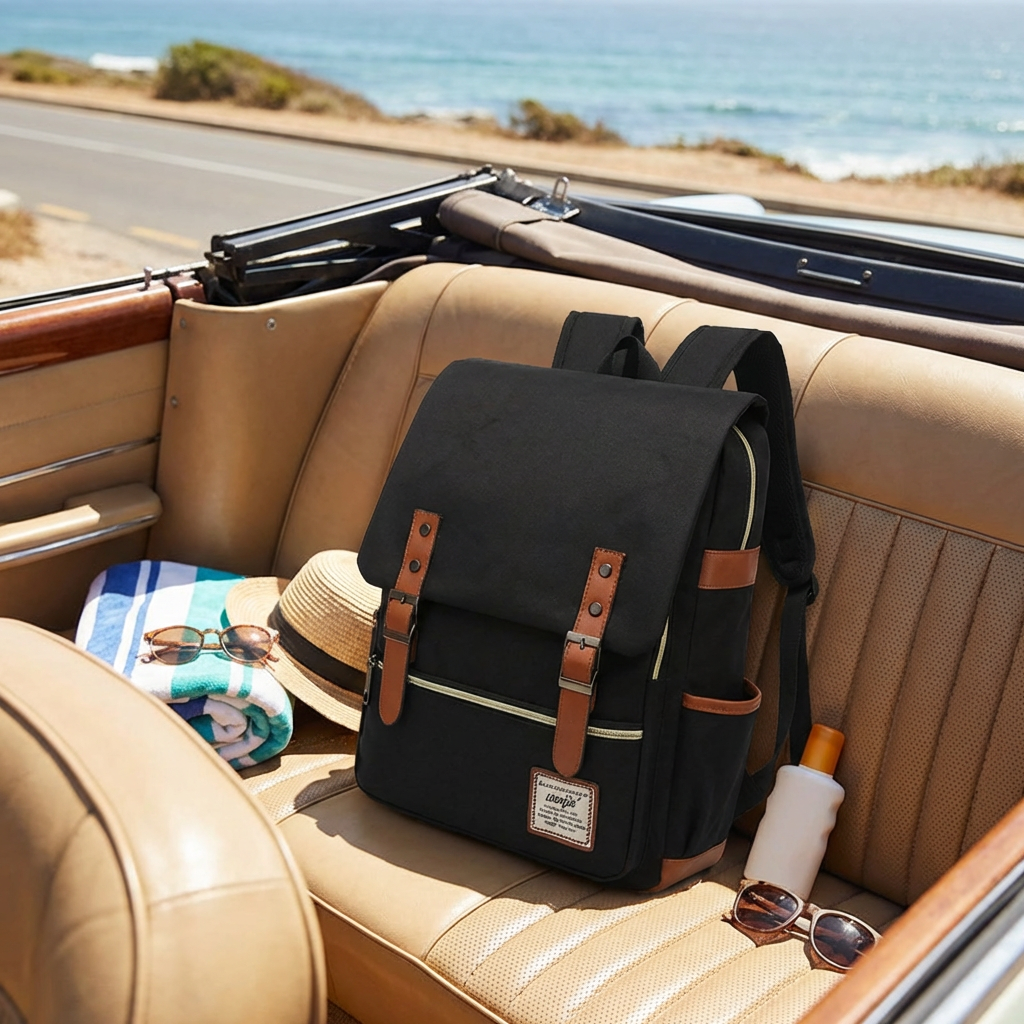 Vintage Oxford | Rucksack Damen mit Wasserabweisendem Stoff | Stylischer Begleiter für Reisen und Studium 1