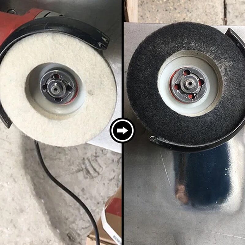 Wollpolierwerkzeugscheibe | Polierdisk für vielseitige Anwendungen mit hoher Flexibilität | Ideal zum Polieren von Metall und Holz 4