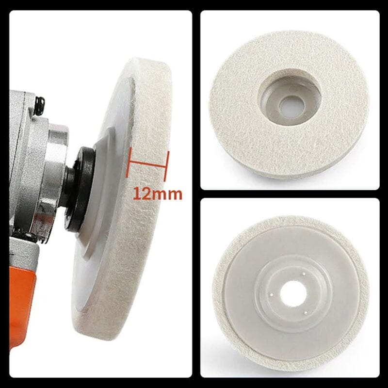Wollpolierwerkzeugscheibe | Polierdisk für vielseitige Anwendungen mit hoher Flexibilität | Ideal zum Polieren von Metall und Holz 6